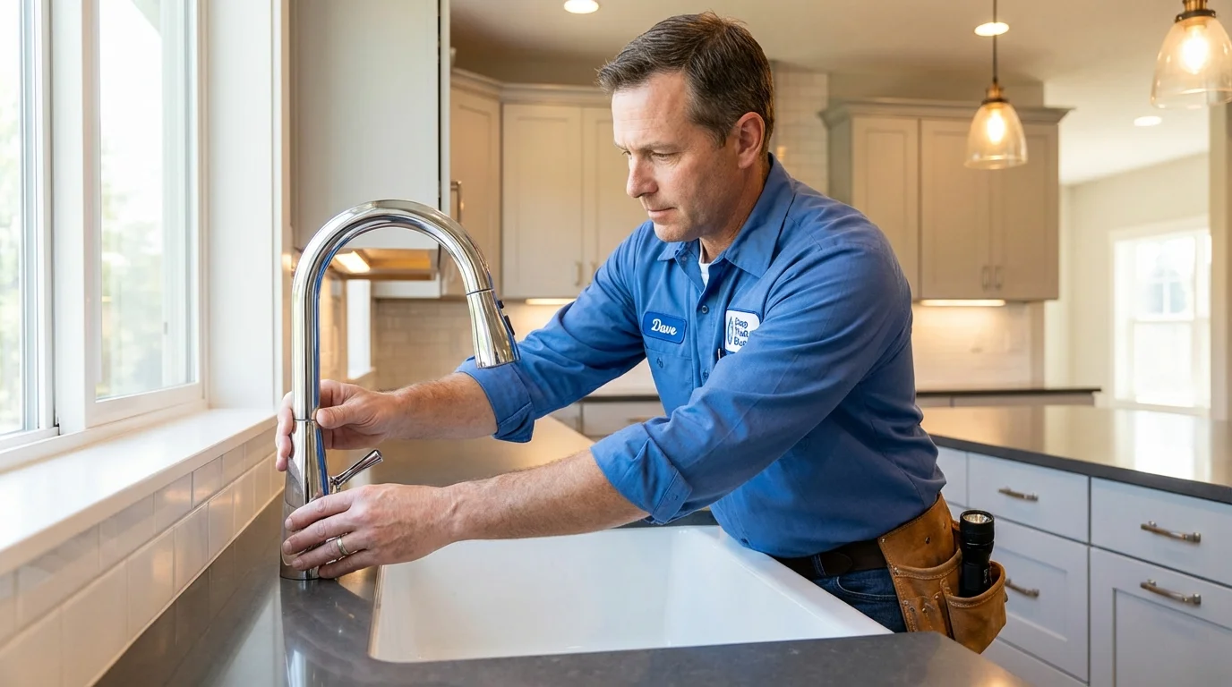 Kitchen faucet installation by Johns Plumbing LLC in Marionville