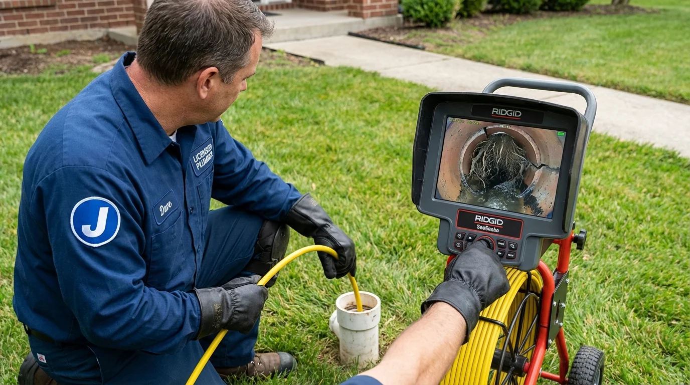 Sewer camera inspection being performed by Johns Plumbing LLC in Marionville